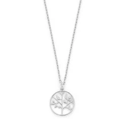 Médaille Ciselée Arbre De Vie Sur Chaîne Forçat Argent Massif