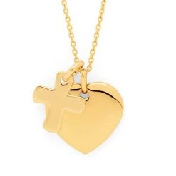 Collier 1 Breloque, 1 Mini Breloque Sur Chaine Forçat Plaqué Or