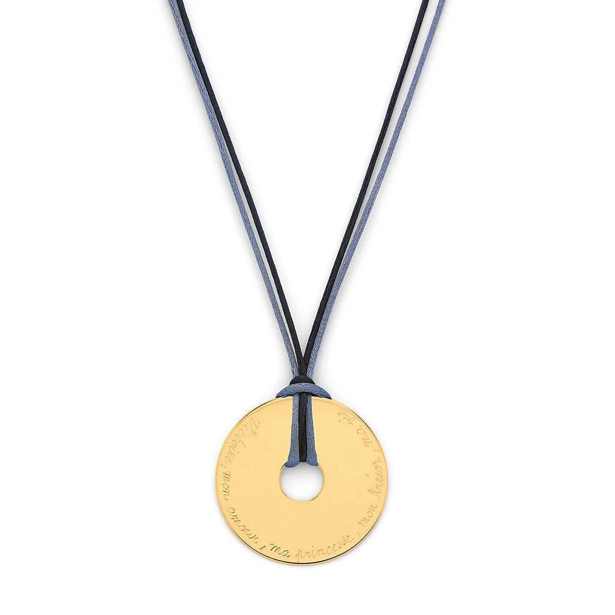 Collier grande cible 1 à 5 prénoms Collier Grande Cible 1 à 5 Prénoms -Atelier de Famille Soldes col pend cibl gm 1a5prenms po 1200