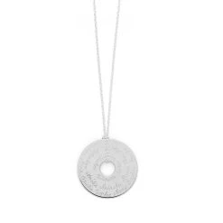Collier Grande Cible Sur Chaîne Forçat Argent Massif