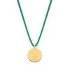 Collier Grande Médaille Sur Lien Satin