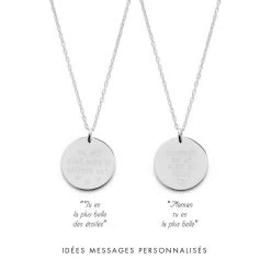 Pendentif "secret" (message à Lire Dans Un Miroir) Argent Massif -Atelier de Famille Soldes col pend secr x2 ag 2544 1200