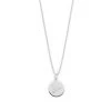 Collier Petite Médaille Colombe Sur Lien Satin Argent Massif -1.7cm