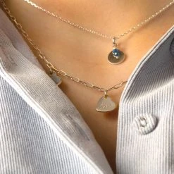 Collier Mini Breloques Sur Chaîne Maillon Ovale Argent Massif -Atelier de Famille Soldes col purity maillon breloque