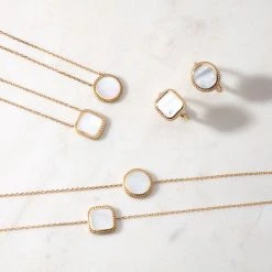 Bracelet Nacre Perlée Sur Chaîne -Atelier de Famille Soldes collection nacre 4