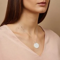 Collier Grande Médaille Sur Chaîne Forçat Argent Massif (gravure Manuelle) -Atelier de Famille Soldes collier 01f 1200 2722 2