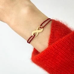 Bracelet Mini Infini Sur Coton Fin -Atelier de Famille Soldes cordon infini porte 1200 3022