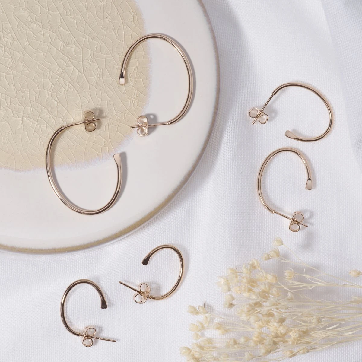 Créoles C lisses ( 3 tailles) Créoles C Lisses ( 3 Tailles) -Atelier de Famille Soldes creole c 1200 1