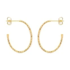 Créoles C Effet Diamanté ( 3 Tailles) 3 Créoles C Effet Diamanté ( 3 Tailles) -Atelier de Famille Soldes creole c diam grande e51b