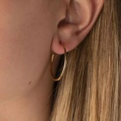 Créoles Lisses Plaqué Or ( 1,3, 2,8 Ou 3,8cm ) -Atelier de Famille Soldes creole lisse moyenne po port 1200