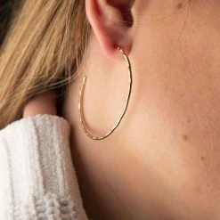 Créoles Martelées Plaqué Or ( 1,3 Ou 2,8 Ou 3,8cm) -Atelier de Famille Soldes creole martel grande po 2866 1200 1