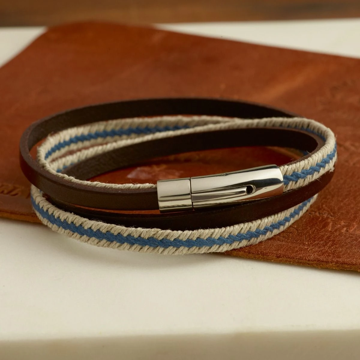 Bracelet le Nautic en cuir véritable pour homme Bracelet Le Nautic En Cuir Véritable Pour Homme -Atelier de Famille Soldes fdgp 3