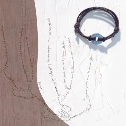 Bracelet Petite Cible Pour Homme Sur Lien Cuir Véritable (gravure Manuelle) -Atelier de Famille Soldes fdp illu 3