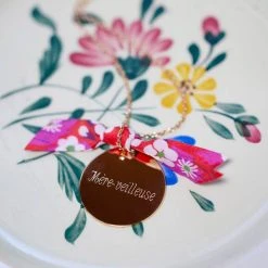 Collier Grande Médaille Et Noeud Liberty Plaqué Or (gravure Joaillier)