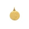 Médaille Vierge Au Voile étoilé Or 18 Carats, Chaîne Or 18 Carats En Option.