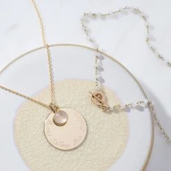 Collier Grande Médaille Et Pierre Fine Sur Chaîne Forçat En Plaqué Or -Atelier de Famille Soldes medaille po gravure