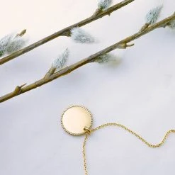 Collier Médaille Perlée Sur Chaîne Maille Forçat -Atelier de Famille Soldes medailleperle 3202