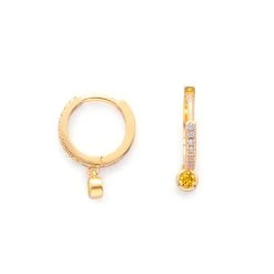 Mini Créoles Diana 2 Mini Créoles Diana -Atelier de Famille Soldes mini creoles diana jaune 1200 b8d9