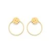 Boucles D'oreilles Mini Ronds Martelés Et Anneau Plaqué Or