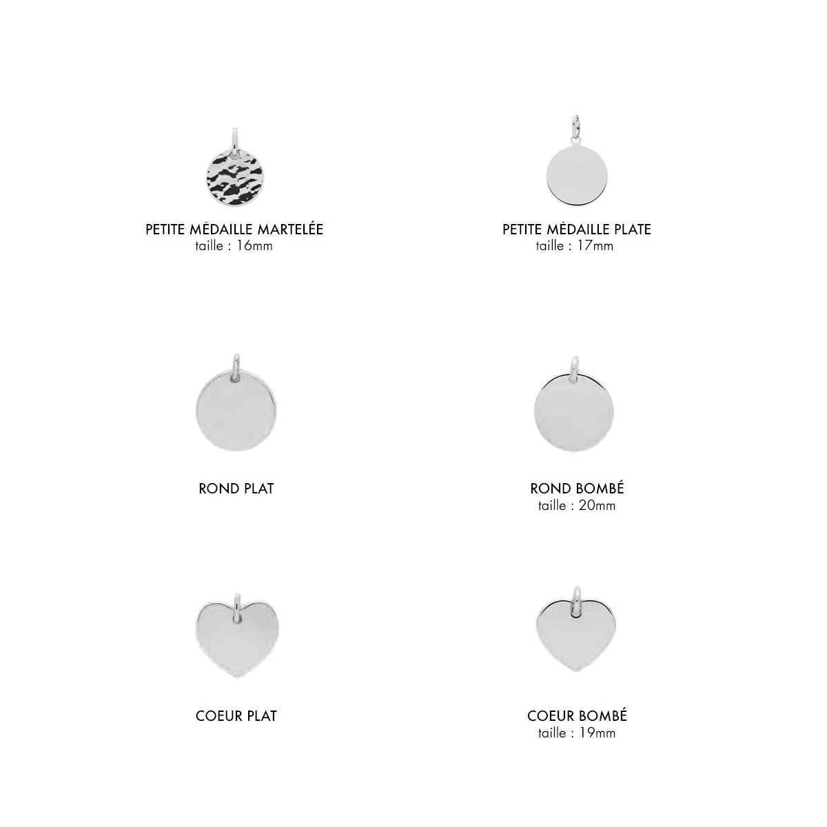 Collier 1 breloque et 2 mini breloques sur chaîne forçat Argent massif Collier 1 Breloque Et 2 Mini Breloques Sur Chaîne Forçat Argent Massif -Atelier de Famille Soldes nuancier brel ag 1200 5