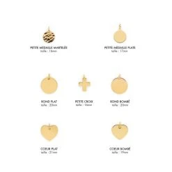 Collier 1 Breloque Sur Chaîne Maille Forçat Plaqué Or (gravure Manuelle) -Atelier de Famille Soldes nuancier brel po mod 1200 1 12 6