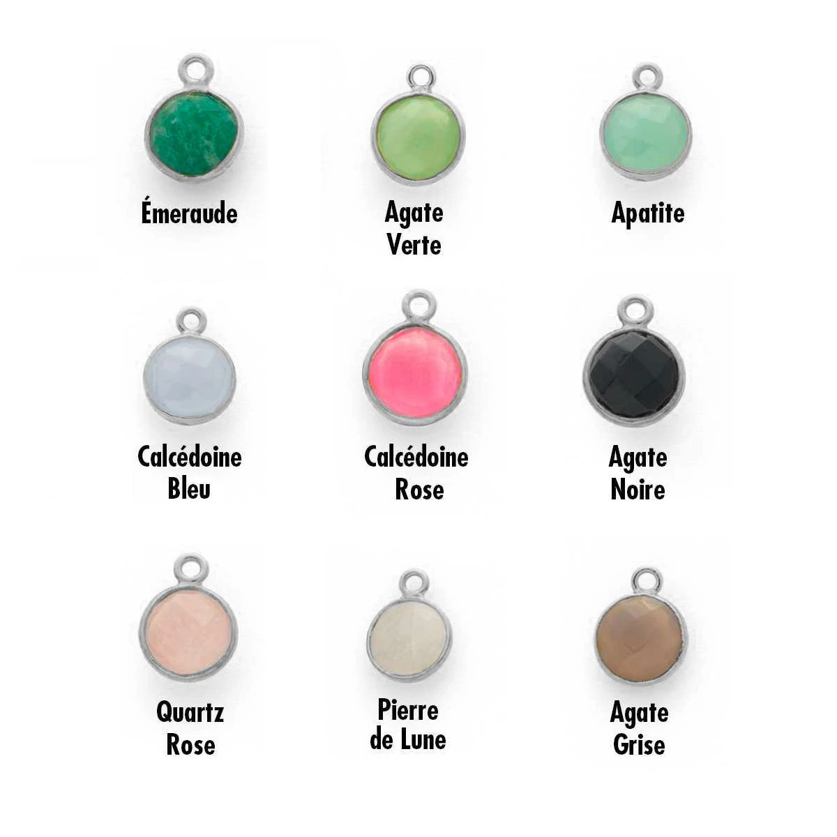 Collier 1 breloque et pierre fine sur chaîne maille forçat Argent massif Collier 1 Breloque Et Pierre Fine Sur Chaîne Maille Forçat Argent Massif -Atelier de Famille Soldes nuancier grandes pierres serties 10 ag 1200 1