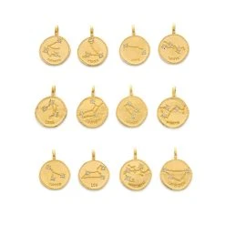 Collier Médaille Signe Astrologique Sur Chaîne Maille Perlée Plaqué Or -Atelier de Famille Soldes nuancier m daille astro 1200 1