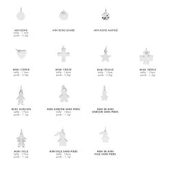 Collier 1 Breloque, 1 Mini Breloque Sur Lien Coton Argent Massif -Atelier de Famille Soldes nuancier mini brel ag 1200 2 17