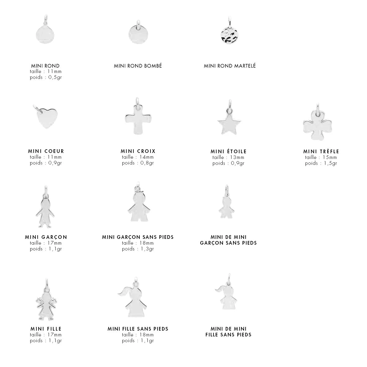 Collier 1 mini breloque et pierres semi-précieuses Argent Collier 1 Mini Breloque Et Pierres Semi-précieuses Argent -Atelier de Famille Soldes nuancier mini brel ag 1200 2 18