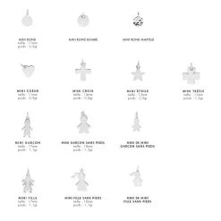 Collier Mini Breloques Sur Chaîne Maillon Ovale Argent Massif -Atelier de Famille Soldes nuancier mini brel ag 1200 2 23 6