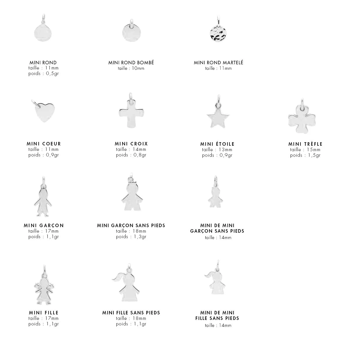 Barrette demi-jonc ®, 1 mini breloque Argent massif Barrette Demi-jonc ®, 1 Mini Breloque Argent Massif -Atelier de Famille Soldes nuancier mini brel ag 1200 2 6