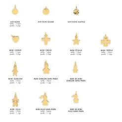 Collier Grande Médaille Et Mini Breloque Sur Lien Plaqué Or -Atelier de Famille Soldes nuancier mini brel po 1200 3 12