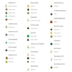 Collier Une Pierre : Une Vertu Argent Massif 3 Collier Une Pierre : Une Vertu Argent Massif -Atelier de Famille Soldes nuancier pierres tiges vertus 2 1