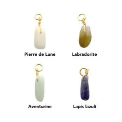 Collier Gris-Gris Sur Chaîne De Pierres -Atelier de Famille Soldes nuancier totem