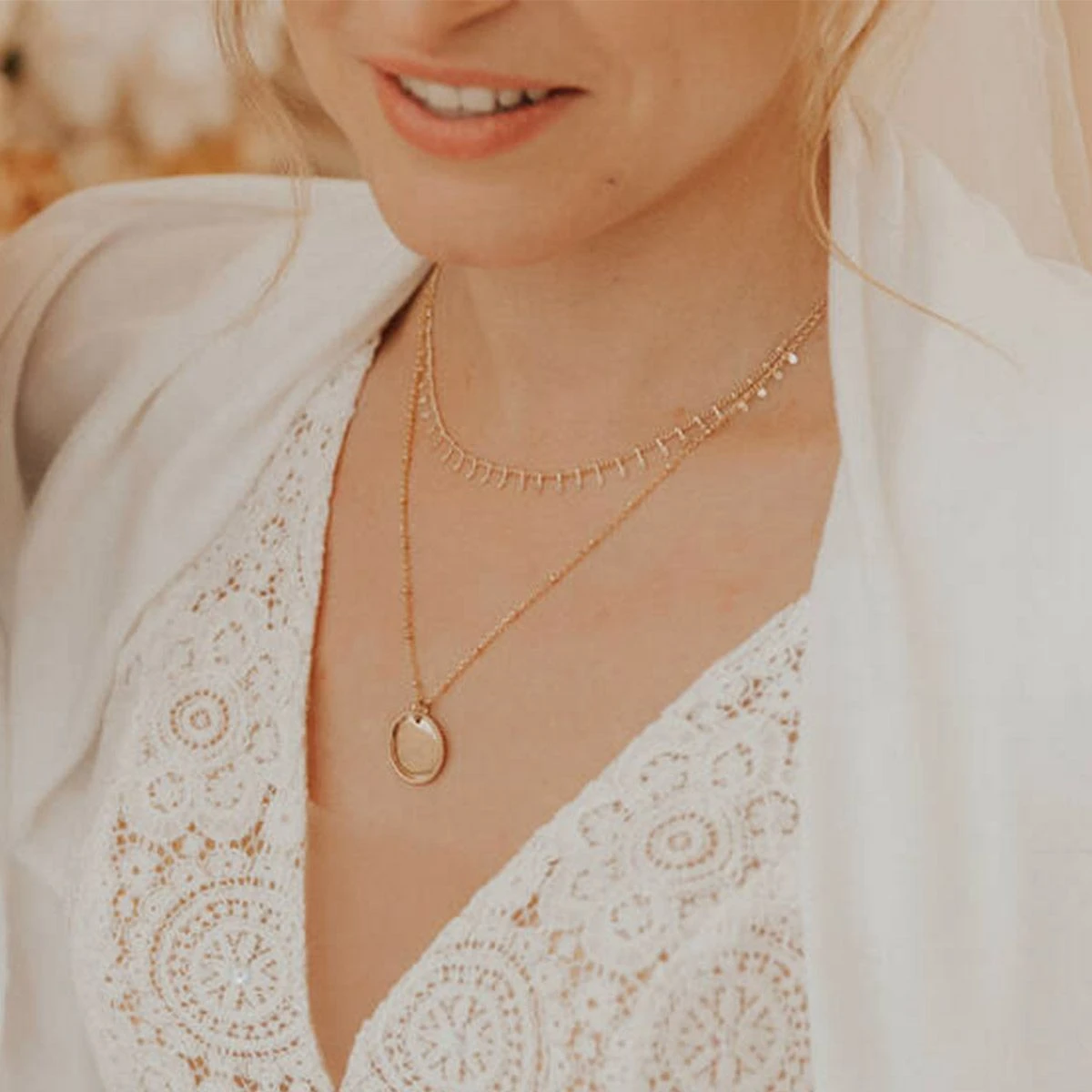 Collier chaîne Pampilles Collier Chaîne Pampilles -Atelier de Famille Soldes pampilles shooting