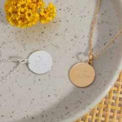 Collier Petite Médaille Colombe Sur Chaîne Argent Massif-1.7cm -Atelier de Famille Soldes petite medaille colombe ag po