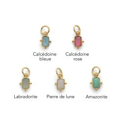 Boucles D'oreilles Eclipse Et Pierre Amulette -Atelier de Famille Soldes pierre grigri nuancier