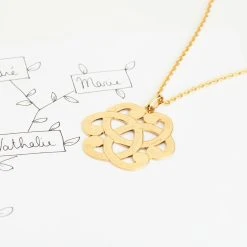 Collier Pendentif Arabesque Sur Chaîne Forçat Plaqué Or -Atelier de Famille Soldes po setdesign 1200