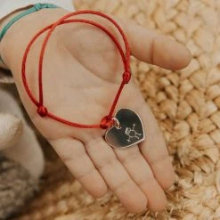 Bracelet 1 Breloque Argent Massif Sur Lien (reproduction De Votre Dessin)