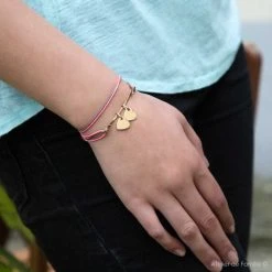 Barrette Demi-jonc ®, à Composer 1 à 6 Mini Breloques Plaqué Or (gravure Manuelle) -Atelier de Famille Soldes west side coeur 1100